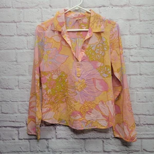 Moth Anthropologie geblümte Bluse mit Kragen M leicht weich Mädchen Fee Landhaus - Bild 1 von 8