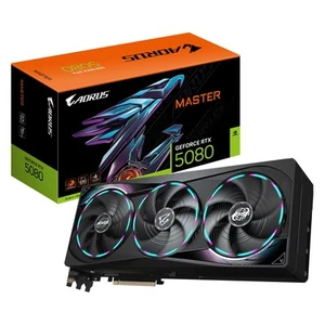 Gigabyte AORUS GeForce RTX 5080 MASTER 16G, 2805 MHz, CUDA 10752, 30 Gbps, GD... - Picture 1 of 1