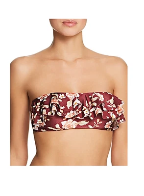 Bikini Top de Natación Bandeau Borgoña Multicolor Talla Grande ROSA VISÓN $49 - NUEVO CON ETIQUETAS Foto 1 de 3
