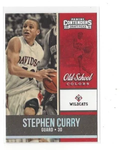 Selecciones de draft Panini Contenders 2016-17 colores de la vieja escuela inserción #19 Stephen Curry - Imagen 1 de 1