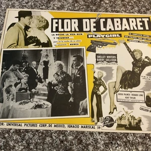 VTG. Mexican Lobby Card/ Flor De Cabaret/ Shelley Winters, Barry Sullivan - Picture 1 of 10