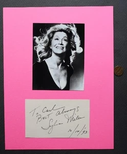 Two-time Oscar Nominee actress Sylvia Miles signed autograph & photo set SCARCE- - Picture 1 of 1