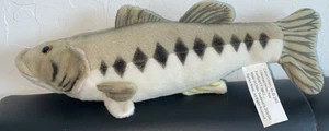 "Cabin Critters 10"" LARGEMOUTH BASS 2002 peluche pez peluche juguete realista" - Imagen 1 de 4