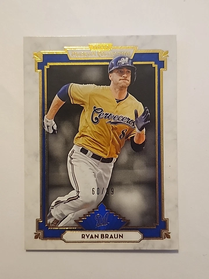 2014 Topps Museum Collection - Blue #92 Ryan Braun /99 Milwaukee Brewers  - Image 1 of 2