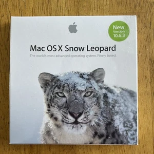 Apple Mac OS X Snow Leopard v.10.6.3 Small Box & Disc - SEALED BRAND NEW - Picture 1 of 3