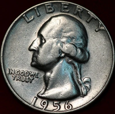 1956 Philadelphia Mint Silver Washington Quarter - Image 1 of 2