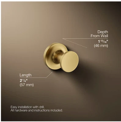 New Purist® Robe hook  K-14443-2MB - Image 1 of 4