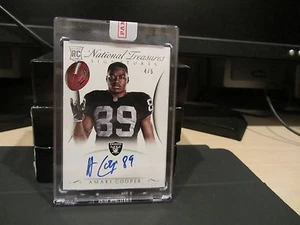National Treasures Rookie On Card Autograph Raiders Amari Cooper 4/5 2015 - Picture 1 of 4