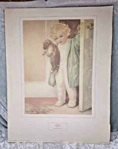 Bessie Pease Gutmann "Good Morning " Vintage Lithograph Print 18' X 23" - Picture 1 of 16