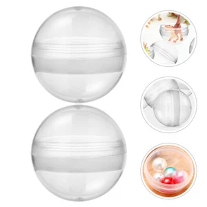 50 Pcs Transparent Shell Gumball Round Toy Machine - Picture 1 of 12