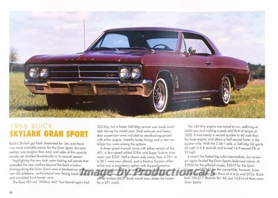 1966 Buick Skylark Gran Sport - Original Car Print Article J264 Foto 1 de 2