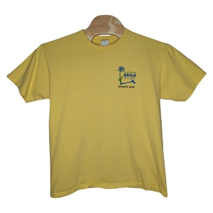 Habitat For Humanity T Shirt Size Large Women Build Atlanta 2005 Vintage Yellow - Picture 1 of 10