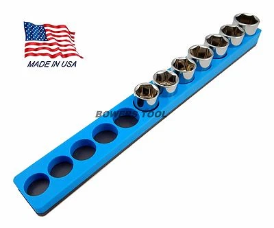 Mechanics Time Saver 3/8 Drive Magnetic Socket Holder Metric Organizer MTS USA - Image 1 of 3