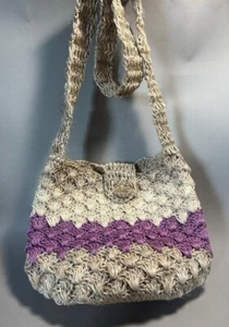 Borsa Tracolla Artigianale Da Donna In Juta Naturale Colombiana - Foto 1 di 21