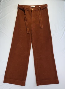 Koton Jeans Womens Corduroy Pants Wide Leg Size 42 (Actual 34 X 31 ) Belt Pocket - Picture 1 of 17