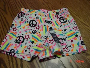 Girls Printed Shorts by Faded Glory White Multicolor - Picture 1 of 2