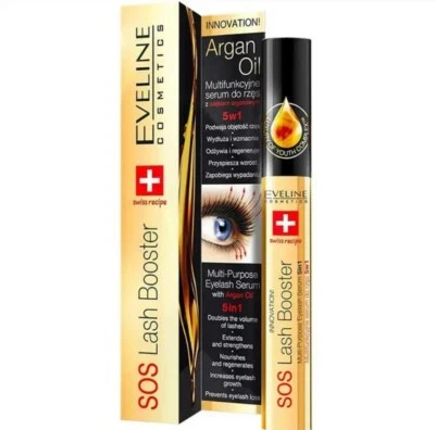Eveline SOS Lash Booster Eyelash Serum Growth 5 in 1 with Argan Oil 10ml - Image 1 of 4