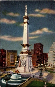 Cartolina Monumento Soldati e Marinai Indianapolis IN - Foto 1 di 2