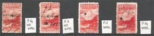 NUOVA ZELANDA 1898-06 5/- MT LOTTO SPECIALIZZATO QUATTRO STAMPE CUCINA (FFU) CP E21a-d - Foto 1 di 1