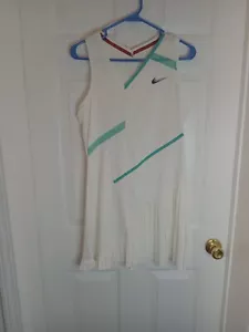 $120 Womens Size M Nike Court Dri Fit Pleated Ruffle Tennis Dress DD8710-100 2 - Picture 1 of 14
