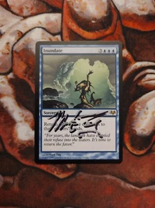*ARTIST PROOF* Inundate Mark Zug Signed Magic the Gathering - Picture 1 of 2
