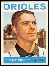 1964 TOPPS GEORGE BRUNET BALTIMORE ORIOLES #322 VG/EX-EX