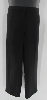 Le Suit Pants Women 16 Black Flat Mid Rise Bootcut Career Suit Trousers NWT - Image 1 of 4