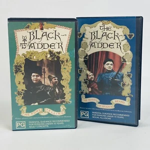 Black Adder VHS Video 2 x Vintage 1990 Bundle: Foretelling & Queens Beard - Picture 1 of 9