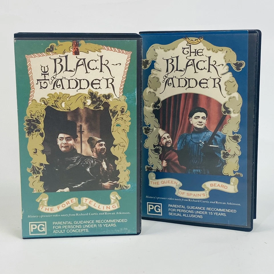 Black Adder VHS Video 2 x Vintage 1990 Bundle: Foretelling & Queens Beard - Image 1 of 4