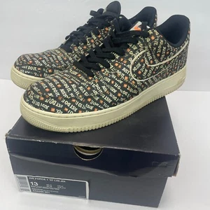 Nike Air Force 1 '07 LV8 Low Just Do It Mens 13 Shoes Pack Black 2018 w Box READ - Picture 1 of 23