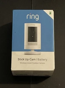 Ring Stick Up Cam 1080p Battery IndoorOutdoor Color Night Vision 2way Talk White - Picture 1 of 3