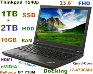 3D-Design Lenovo Thinkpad T540p i7-Quad (1TB SSD + 2TB HDD) 16GB 15.6 FHD + DOCK - Picture 1 of 12