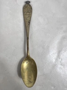 Antique Gold Washed Silver 1872- 1897 Exposition Stockholm Souvenir Spoon - Picture 1 of 8