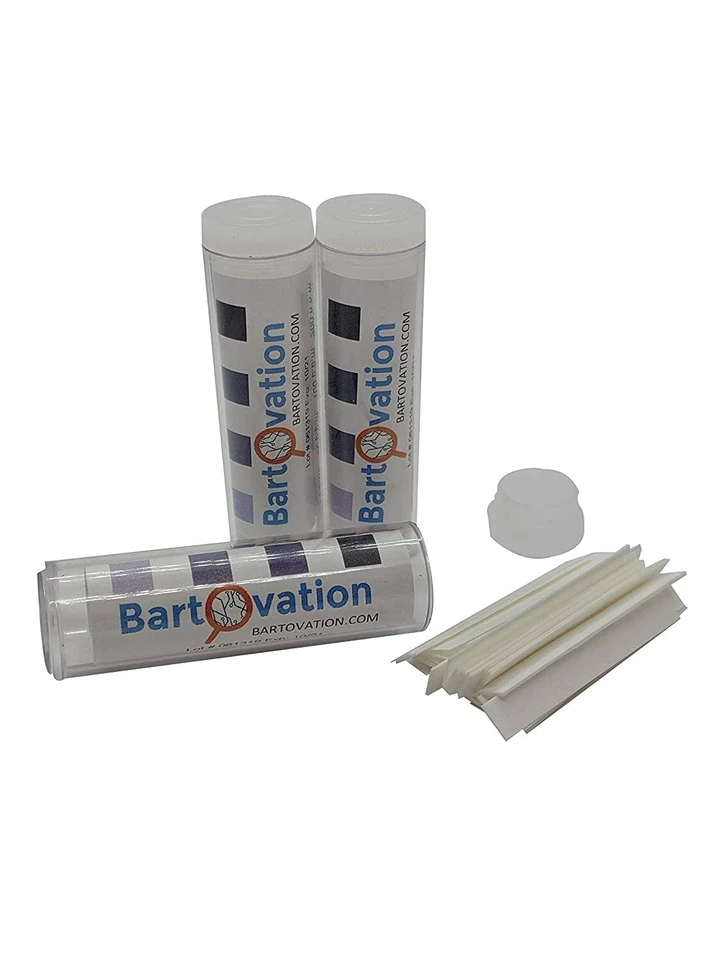 100 Bartovation Chlorine Test Paper Strips for Sanitizer Strength 10 - 200 PPM