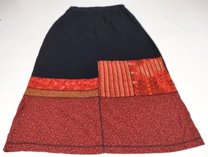 Vtg Napa Valley Women Small Rayon Blend Black Southwestern Boho Retro Fall Skirt - Picture 1 of 16