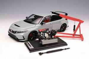 Motorhelix 1/18 Honda Civic Type R FL5 Metal Diecast Model Car Gray Extra engine - Picture 1 of 8