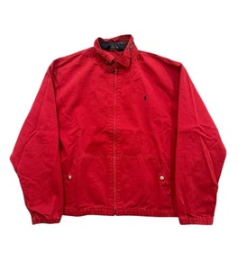 Vintage Polo Ralph Harrington rote Canvas Jacke Größe Medium fällt groß aus - Bild 1 von 4