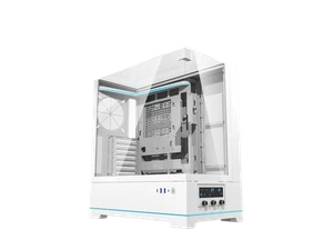 darkFlash DY450 White Steel / Tempered Glass ATX White chassis ,0.8mm SPCC Case - Picture 1 of 5