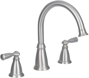 ✅ MOEN Banbury 2-Griff Deck-Mount Römische Wannenarmatur Nickel gebürstet 86924SRN ✅ - Bild 1 von 2