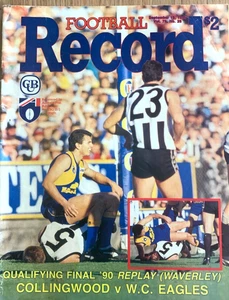 1990 VFL Qualifying Final Collingwood v. West Coast Eagles - Picture 1 of 2