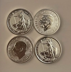 1/4 Oz. UK Britannia 2025 999 Fine Silver Bullion Coin New Mint Condition - Picture 1 of 4