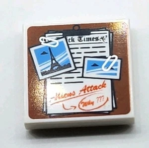 NEU LEGO® Fliesenteil weiß 2 x 2 Aliens Warum Alien Eroberung Reporter Klemmbrett  - Bild 1 von 1