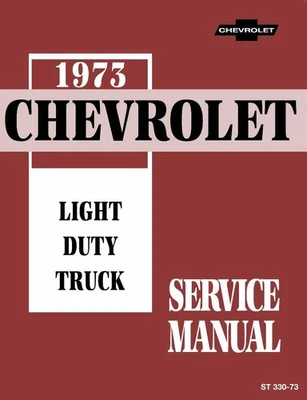 Manual de servicio para camioneta Chevrolet 1973 de servicio ligero Foto 1 de 4