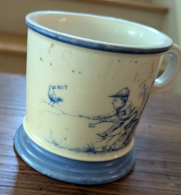 Taza de cerámica William Jennings Bryant con pesca Bryant con cebo etiquetada NIT Foto 1 de 4