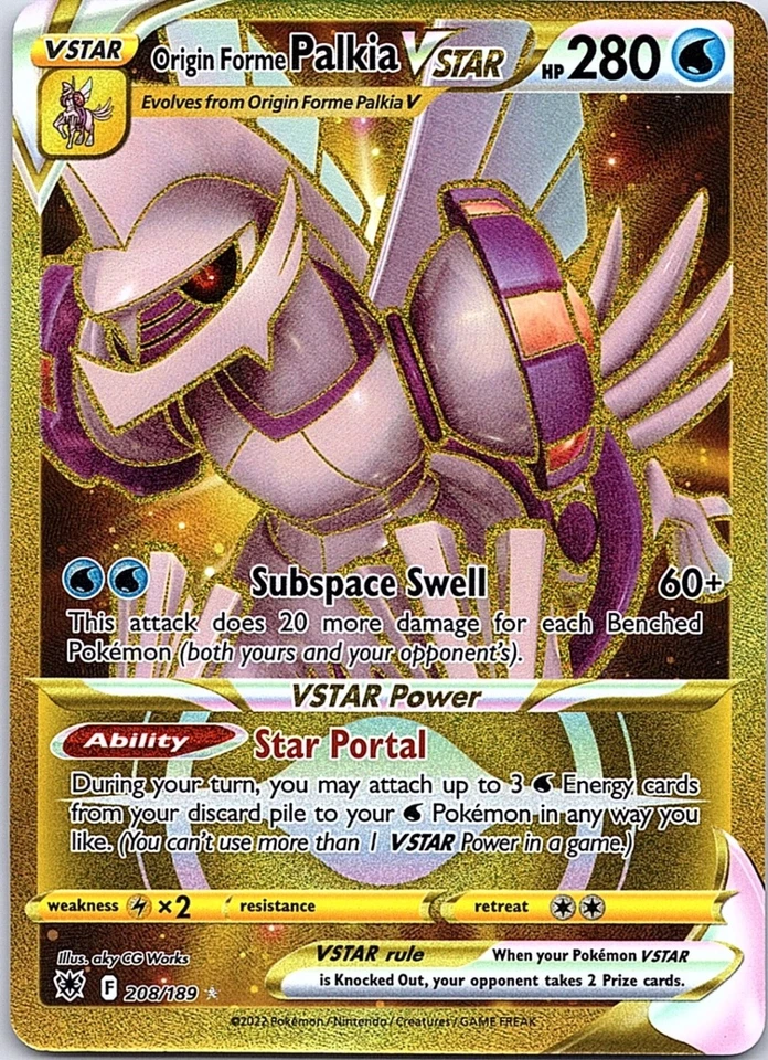 Origin Forme Palkia VSTAR (Secret) (208) 208/189 SWSH10: Astral Radiance Holo NM - Image 1 of 2