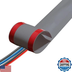 Rubber Bond Cord Covers for Wires on Floor - 6"x48" Self-Adhesive Rubber Cabl - Afbeelding 1 van 5