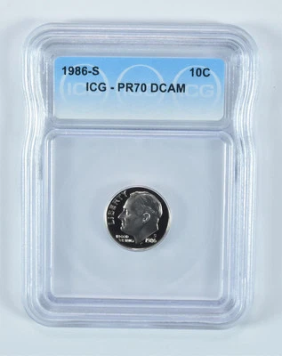 1986-S Roosevelt Dime PR70 DCAM ICG - Image 1 of 4