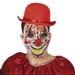 Killer-Clown Maske für Erwachsene Halloween-Maske Horror Clownsmaske Harlekin - Bild 1 von 2