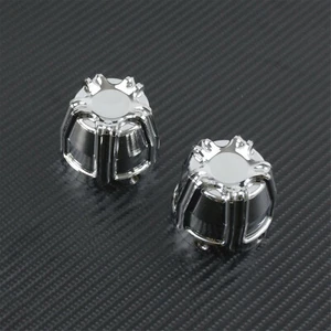 Chrome Front Axle Nut Cover Cap CNC Fit For Harley Softail Fat Boy Dyna Touring - Foto 1 di 3