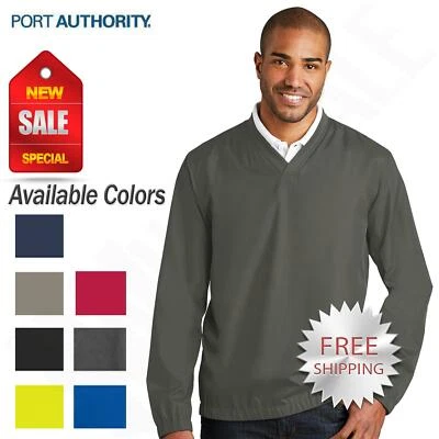 Port Authority Golf Wind Shirt Zephyr V-Neck Pullover Windbreaker Jacket J342 - Image 1 of 2